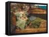 Im Rosengarten-Sir Lawrence Alma-Tadema-Framed Stretched Canvas