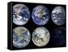 Image Comparison of Iconic Views of Planet Earth-Stocktrek Images-Framed Stretched Canvas