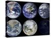 Image Comparison of Iconic Views of Planet Earth-Stocktrek Images-Stretched Canvas