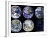 Image Comparison of Iconic Views of Planet Earth-Stocktrek Images-Framed Photographic Print