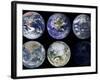 Image Comparison of Iconic Views of Planet Earth-Stocktrek Images-Framed Photographic Print