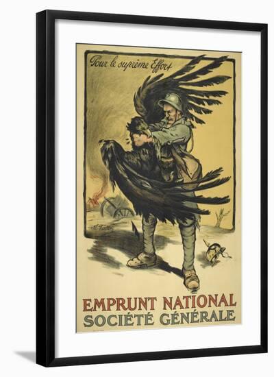 Image Of a French Soldier Strangling a Large Bird (Representing Germany ?).-null-Framed Giclee Print