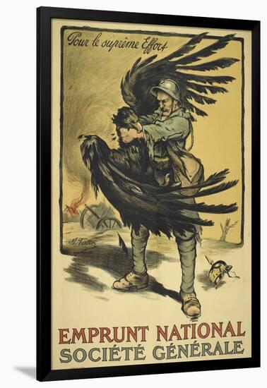 Image Of a French Soldier Strangling a Large Bird (Representing Germany ?).-null-Framed Giclee Print