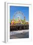 Image of a Popular Destination; the Pier at Santa Monica, Ca. with a View of the Ferris Wheel-Littleny-Framed Photographic Print