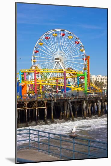 Image of a Popular Destination; the Pier at Santa Monica, Ca. with a View of the Ferris Wheel-Littleny-Mounted Photographic Print