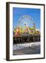 Image of a Popular Destination; the Pier at Santa Monica, Ca. with a View of the Ferris Wheel-Littleny-Framed Photographic Print