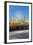 Image of a Popular Destination; the Pier at Santa Monica, Ca. with a View of the Ferris Wheel-Littleny-Framed Photographic Print