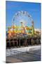 Image of a Popular Destination; the Pier at Santa Monica, Ca. with a View of the Ferris Wheel-Littleny-Mounted Photographic Print