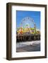 Image of a Popular Destination; the Pier at Santa Monica, Ca. with a View of the Ferris Wheel-Littleny-Framed Photographic Print