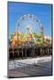 Image of a Popular Destination; the Pier at Santa Monica, Ca. with a View of the Ferris Wheel-Littleny-Mounted Photographic Print