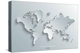 Image of a Vector World Map-Juliann-Stretched Canvas