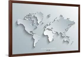 Image of a Vector World Map-Juliann-Framed Art Print