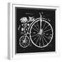 Image of an Old Bicycle with a Large Wheel-Dmitriip-Framed Art Print