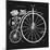 Image of an Old Bicycle with a Large Wheel-Dmitriip-Mounted Art Print