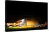 Image of Football Player in White Shirt-Sergey Nivens-Stretched Canvas