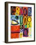 Image of Graffiti, Which Contains Multi Colored Figures-Dmitriip-Framed Art Print