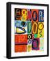 Image of Graffiti, Which Contains Multi Colored Figures-Dmitriip-Framed Art Print