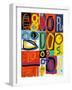 Image of Graffiti, Which Contains Multi Colored Figures-Dmitriip-Framed Art Print