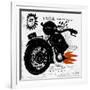 Image of Motorcycle, Which is Made in the Style of Graffiti Translation from Chinese - Chinese Qual-Dmitriip-Framed Art Print