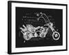 Image of Motorcycle, Which is Made in the Style of Graffiti-Dmitriip-Framed Art Print