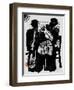 Image of musicians who are playing in the street-Dmitriip-Framed Art Print