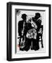 Image of musicians who are playing in the street-Dmitriip-Framed Art Print