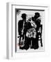 Image of musicians who are playing in the street-Dmitriip-Framed Art Print