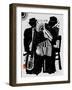 Image of musicians who are playing in the street-Dmitriip-Framed Art Print