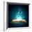 Image of Opened Magic Book with Magic Lights-Sergey Nivens-Framed Photographic Print