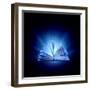 Image of Opened Magic Book with Magic Lights-Sergey Nivens-Framed Photographic Print