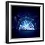 Image of Opened Magic Book with Magic Lights-Sergey Nivens-Framed Photographic Print