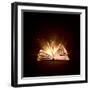 Image of Opened Magic Book with Magic Lights-Sergey Nivens-Framed Photographic Print