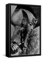 Image of the Head of the Outer Coffin of Tutankhamen, Ancient Egyptian Pharaoh-null-Framed Stretched Canvas