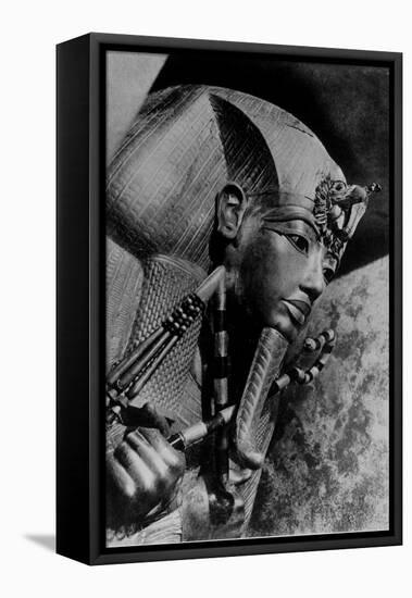 Image of the Head of the Outer Coffin of Tutankhamen, Ancient Egyptian Pharaoh-null-Framed Stretched Canvas