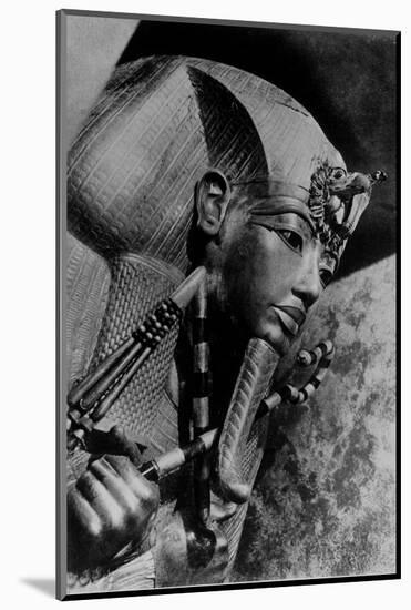 Image of the Head of the Outer Coffin of Tutankhamen, Ancient Egyptian Pharaoh-null-Mounted Photographic Print
