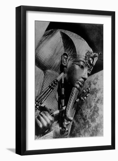 Image of the Head of the Outer Coffin of Tutankhamen, Ancient Egyptian Pharaoh-null-Framed Photographic Print