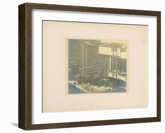 Image of the Stage, at the Royal Institution, Just Prior to Tesla Giving His Lecture in 1892-null-Framed Giclee Print