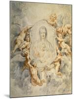 Image of the Virgin Portrayed with Angels-Peter Paul Rubens-Mounted Art Print