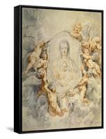 Image of the Virgin Portrayed with Angels-Peter Paul Rubens-Framed Stretched Canvas