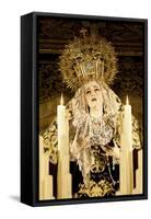 Image of Virgin Mary on Float (Pasos) Carried During Semana Santa (Holy Week)-Stuart Black-Framed Stretched Canvas