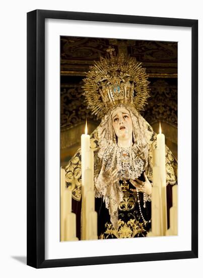 Image of Virgin Mary on Float (Pasos) Carried During Semana Santa (Holy Week)-Stuart Black-Framed Photographic Print