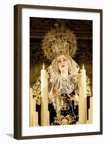 Image of Virgin Mary on Float (Pasos) Carried During Semana Santa (Holy Week)-Stuart Black-Framed Photographic Print