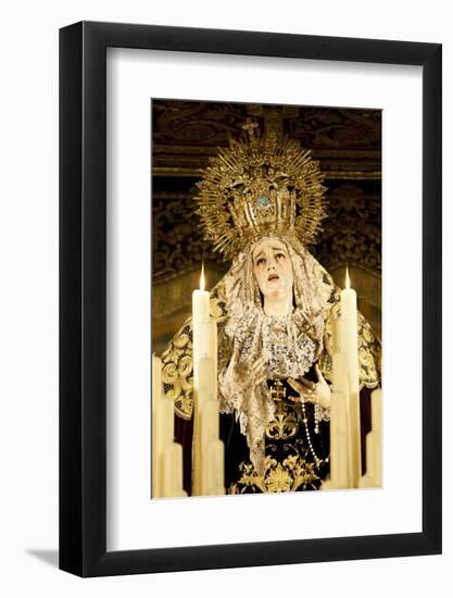 Image of Virgin Mary on Float (Pasos) Carried During Semana Santa (Holy Week)-Stuart Black-Framed Photographic Print