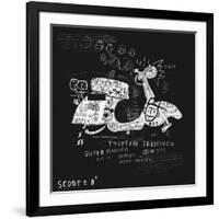 Image Scooter Which Has No Wheels-Dmitriip-Framed Art Print