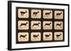 Image Sequence of a Deer Running, 'Animal Locomotion' Series, C.1881-Eadweard Muybridge-Framed Giclee Print