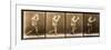 Image Sequence of a Man with a Hat Walking, 'Animal Locomotion' Series, C.1887-Eadweard Muybridge-Framed Giclee Print