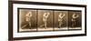 Image Sequence of a Man with a Hat Walking, 'Animal Locomotion' Series, C.1887-Eadweard Muybridge-Framed Giclee Print