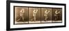 Image Sequence of a Man with a Hat Walking, 'Animal Locomotion' Series, C.1887-Eadweard Muybridge-Framed Giclee Print