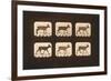 Image Sequence of a Trotting Deer, 'Animal Locomotion' Series, C.1881-Eadweard Muybridge-Framed Giclee Print