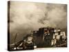 Image Taken in 2006 and Partially Toned, Dramatic Clouds Building Behind the Potala Palace, Tibet-Don Smith-Stretched Canvas